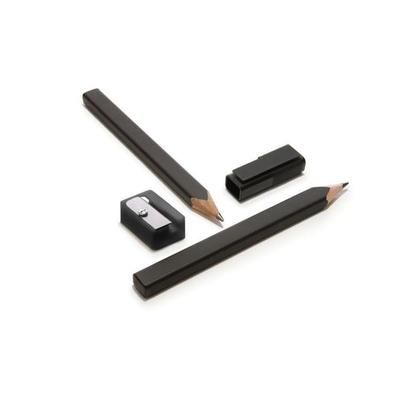 Moleskine Black Pencils - 2 Pencils, Cap And Sharpener