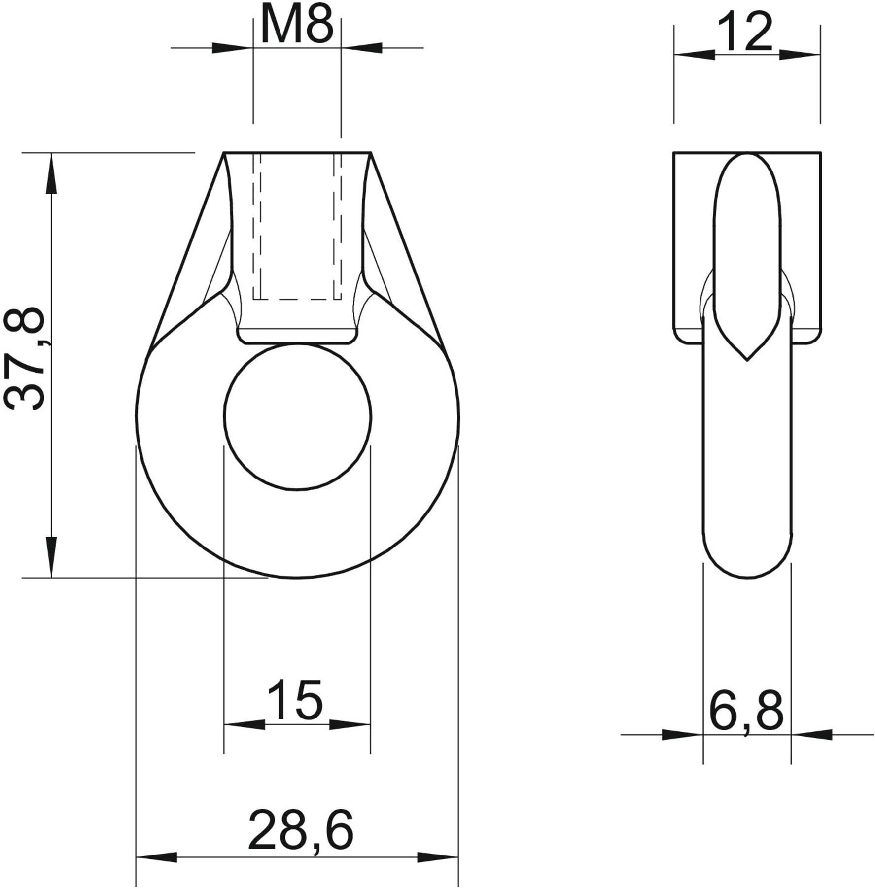 OBO Bettermann Ringöse galv. vz 2084 M8 G (3463583)