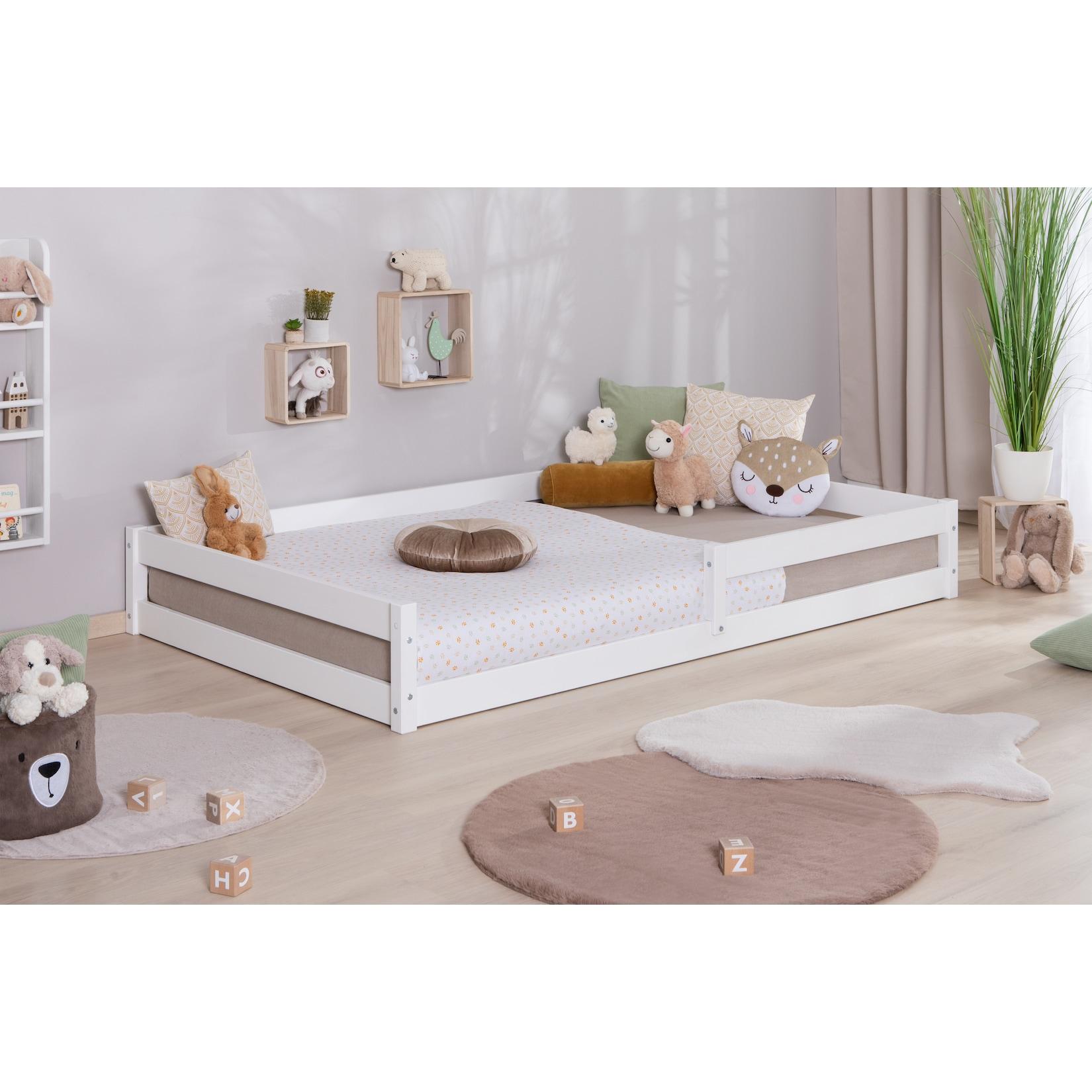 TiCAA Bodenbett „Emi“, Kinderbett, Jugendbett, Schlafzimmer, Kinderzimmer