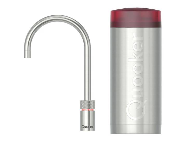 Quooker Nordic Round Kokendwaterkraan Single Tap Set - Kokend Water - RVS - Inclusief COMBI+ Reservoir