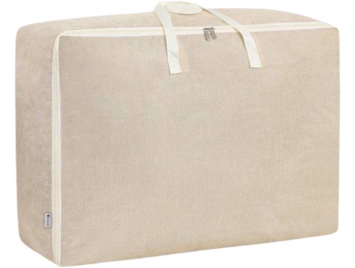 Opbergzak XXL Dekbed - Beige - 70 x 50 x 30 cm - Opbergtas voor Dekbed en Kleding - Kledingzak XXL