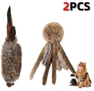 Uplifted Finds Faux Rabbit Fur Interactive Kicker Toy c