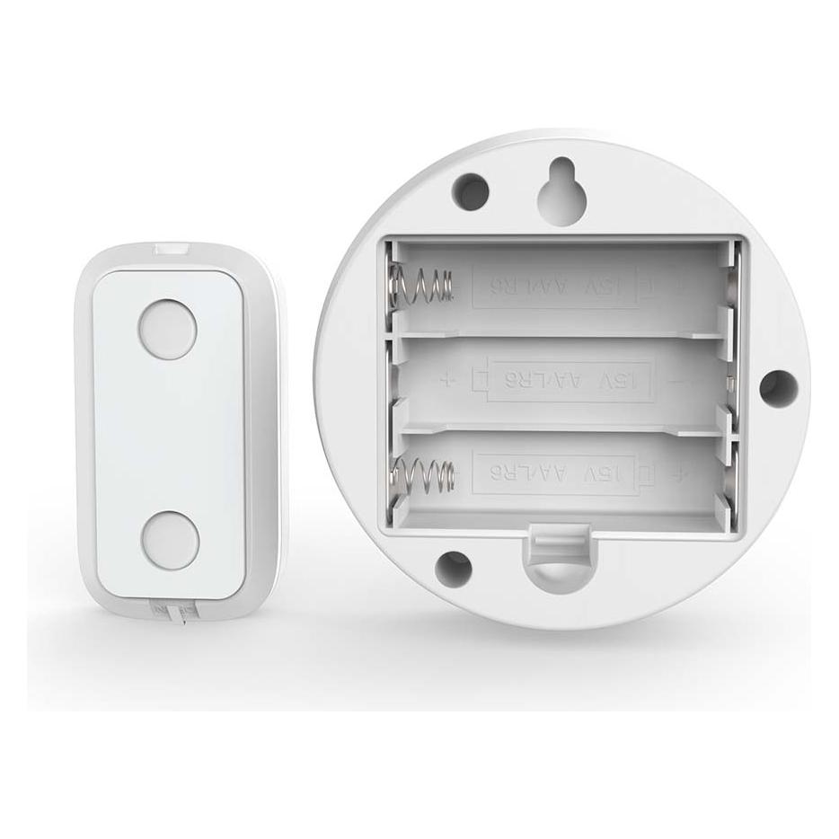 Nedis Drahtloses Türklingel Set | Batteriebetrieben | 4.5 V DC | 1x CR2032 | Lautstärke: 80 dB | Sig (DOORB10WT)