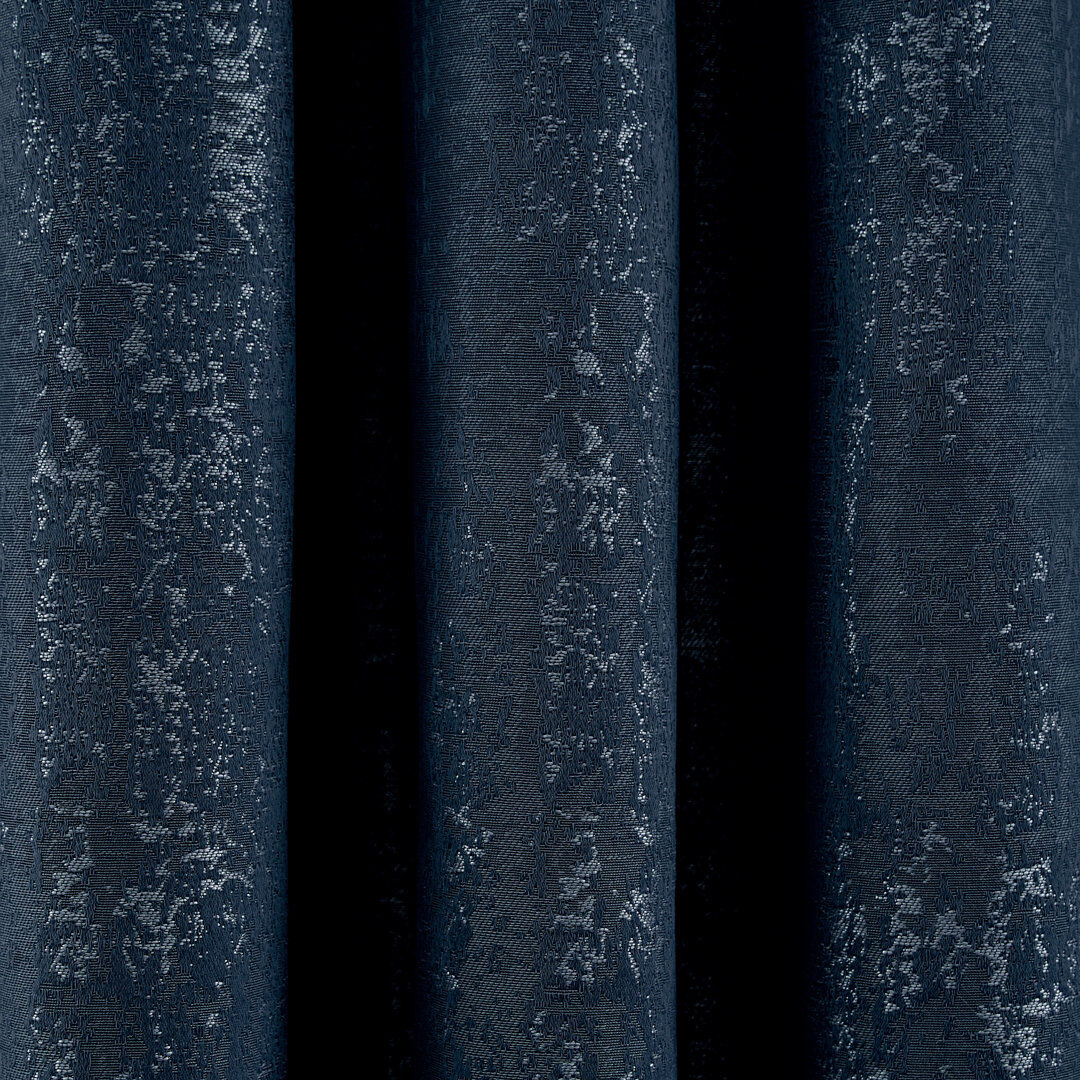 Helena Springfield Roma Eyelet Room Darkening Curtains Navy 228cm Width x 228cm Drop