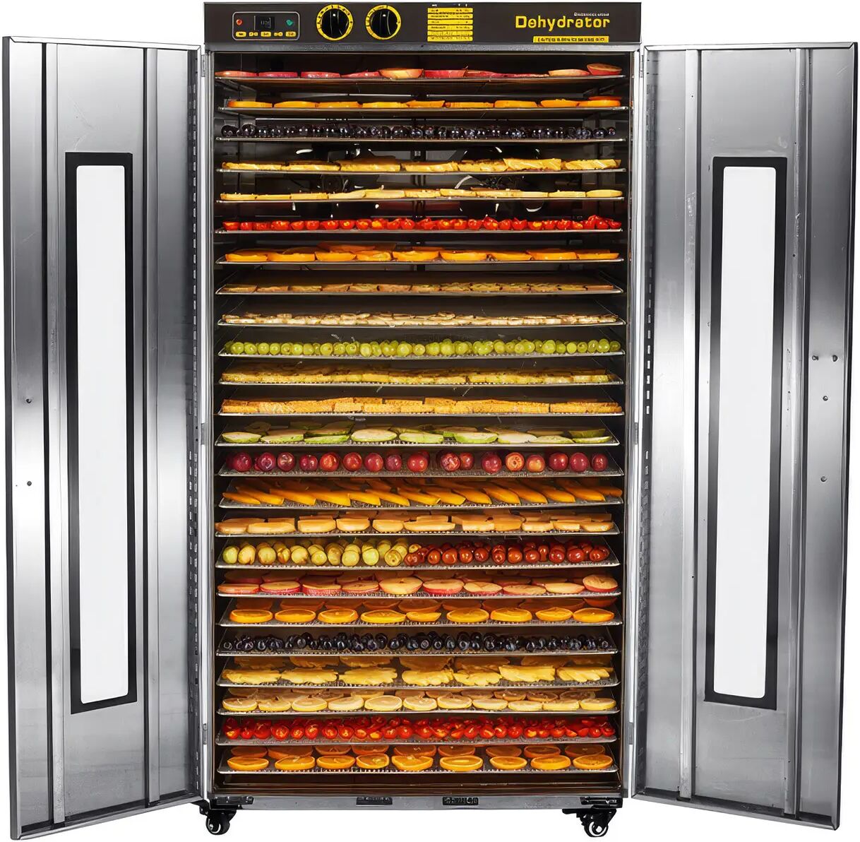Dörrautomat - 5850 W - 24 Etagen - mit Rollen - Royal Catering RCDA-600/24