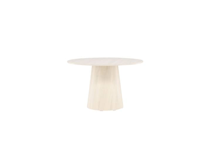 Esstisch VENTURE HOME Lanzo, runde Esstafel für den täglichen Einsatz , beige (weißwash, weißwash, weißwash), B:120cm H:75cm T:120cm, Tische, Esstisch, Küchentisch, rund, skandinavisch, stabil (Ø120 cm)