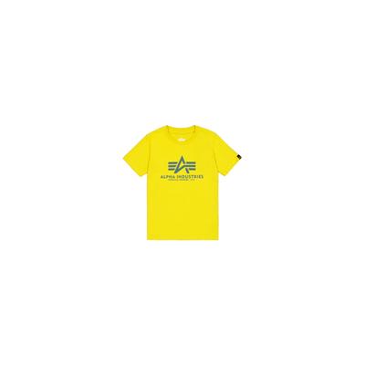 T-Shirt ALPHA INDUSTRIES "Basic BL T-Shirt K", Mädchen, Gr. 12, gelb (cyber), Obermaterial: 100% Baumwolle, Shirts T-Shirt
