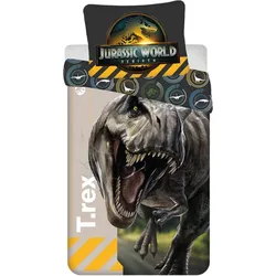 Jerry, Kinderbettwäsche, Fabrics Inklusive Leinen Jurassic World T.rex 140x200, 70x90 cm (200 x 140 cm, 90 x 70 cm)