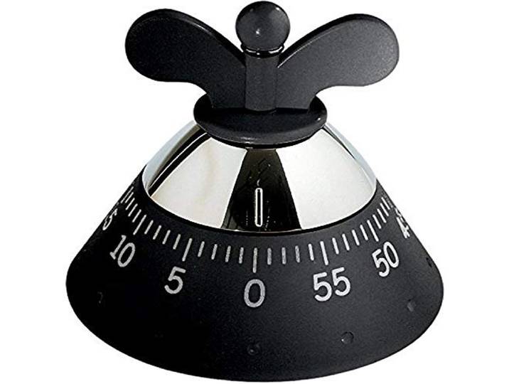 Alessi A09 - Minuteur de Cuisine Design en Résine Thermoplastique\, Noir Taille Unique