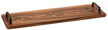 Kalmar Home "Wood Tray w/ Metal Handle - Long - 7"" x 23"""