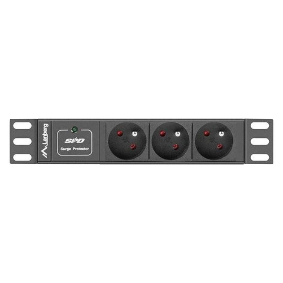 Lanberg PDU-03E-0200-IEC-BK Stromverteilereinheit (PDU) 3 AC-Ausgänge 1U (PDU-03E-0200-IEC-BK)