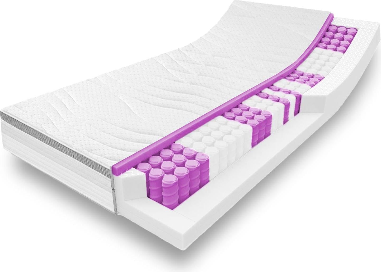 Sleezzze Diamond T1000 ergonomische pocketveringmatras, 140 x 200 cm, hoogte: 23 cm, stevigheid H2/H3