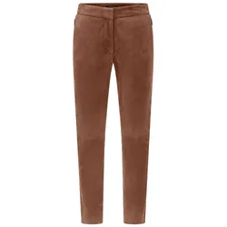 Knöchellange Lederhose Fadenmeister Berlin beige, 46