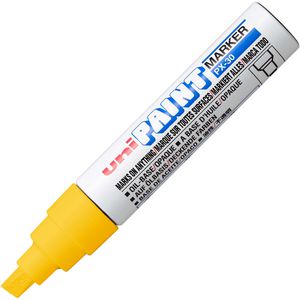 uni-ball Lackmarker PX-30, wasserfest & permanent, gelb, Keilspitze 4,0 - 8,5 mm, glänzend