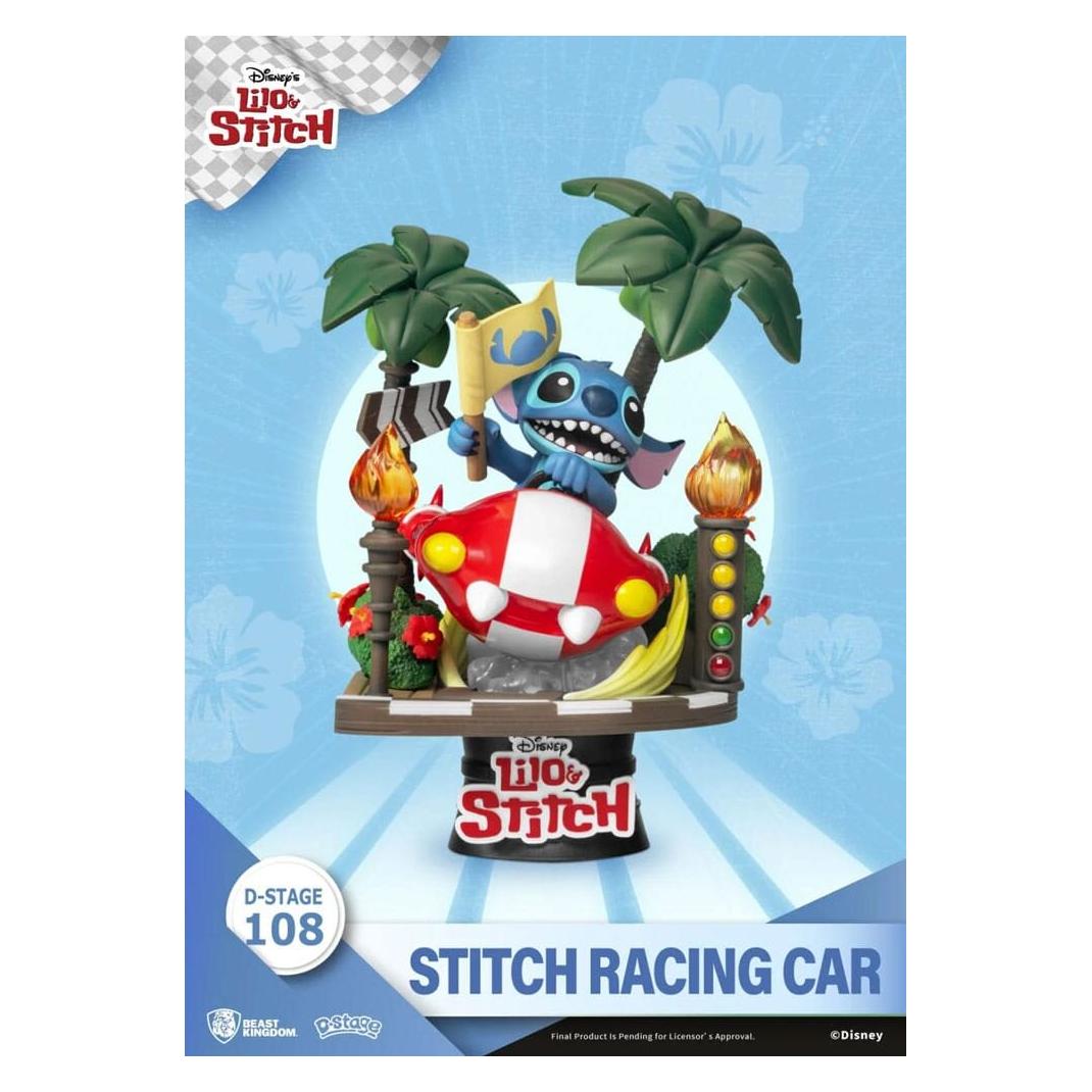 Beast Kingdom LILO & STITCH - Stitch Racing Car - Diorama D-Stage 14.6cm (FIDI0036)