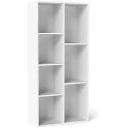 Helloshop26 - 7-teiliges Würfelregal zur Aufbewahrung oder Präsentation 49,5 x 23 x 106 cm stabil und robust modernes Design weißes 20_0017322