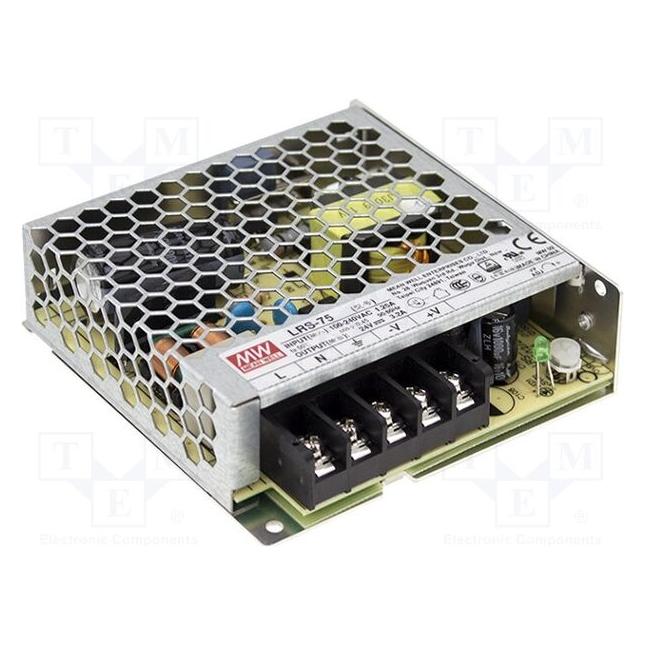 MeanWell Netzteil: Impuls für den Einbau,Modul 76,8W 48VDC 1,6A OUT: 1 (LRS-75-48)