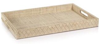 Zodax Lazarev Woven Raffia Serving Tray
