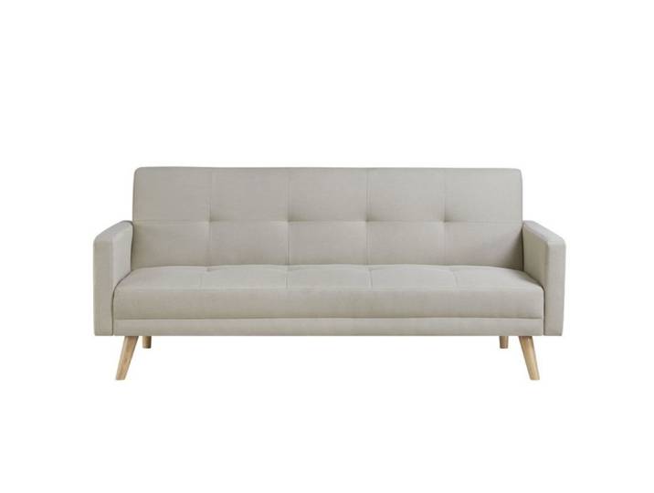 Wooden - Canapé scandinave convertible 3 places beige
