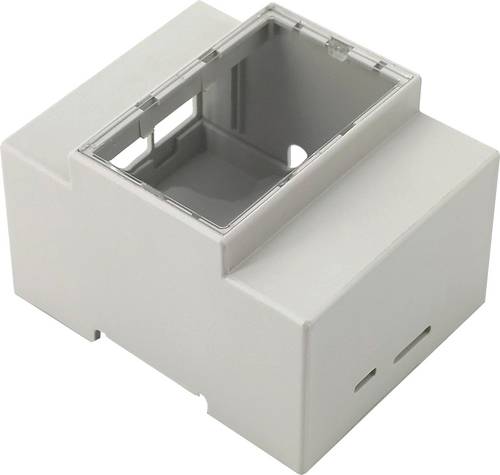Joy-it RB-CaseP4+07 SBC-Gehäuse Passend für (Entwicklungskits): Raspberry Pi zur Hutschienenmontage Grau