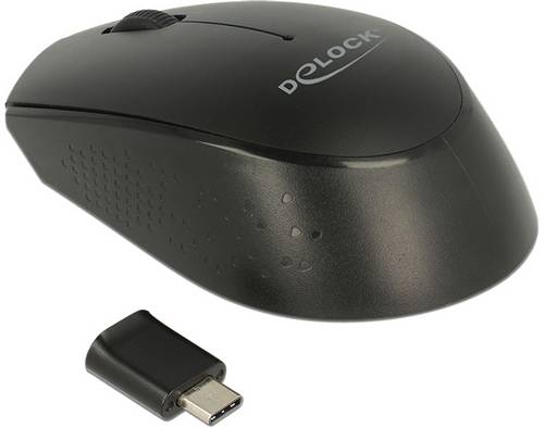 Delock 12526 Maus USB Optisch Schwarz 2 Tasten 1000 dpi