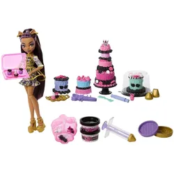 Mattel JBG78 - Monster High - Scary Sweet Birthday – Tortenset mit Clawdeen Wolf Puppe, über 20 Zubehörteile