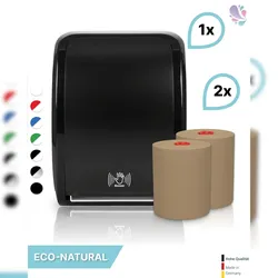 Blanc HYGIENIC SET: Handtuchrollenspender SENSOR, berührungslos, Blanc Cosmos + 2 Handtuchrollen ECO-Natural - PRODUKTSET