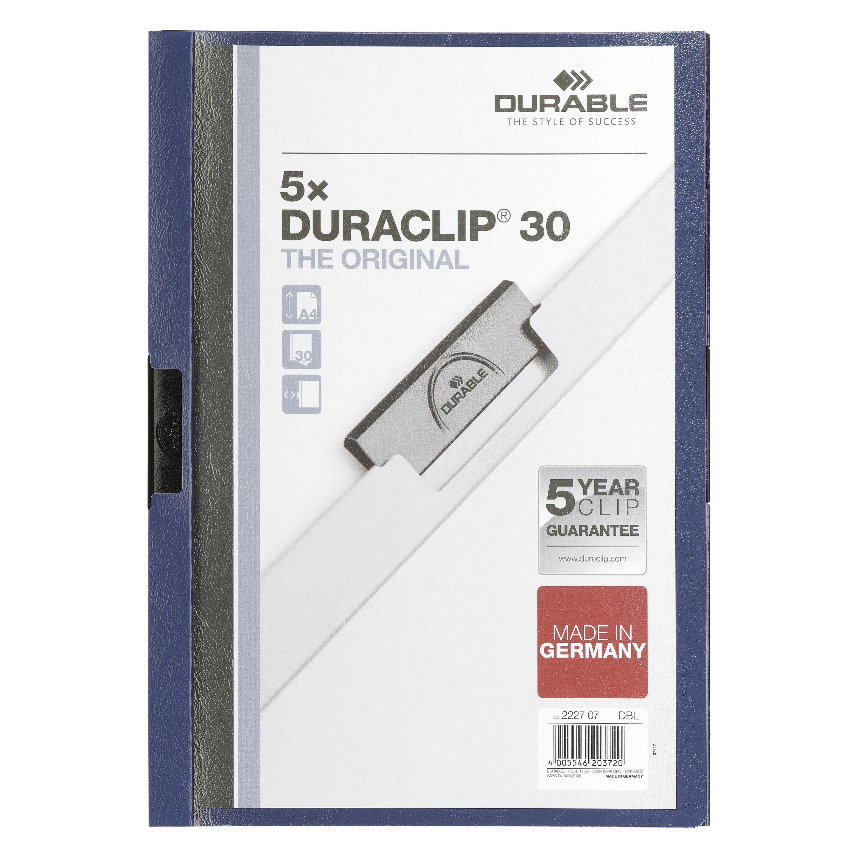 Durable Duraclip 30 (A4, 5x) (222707)