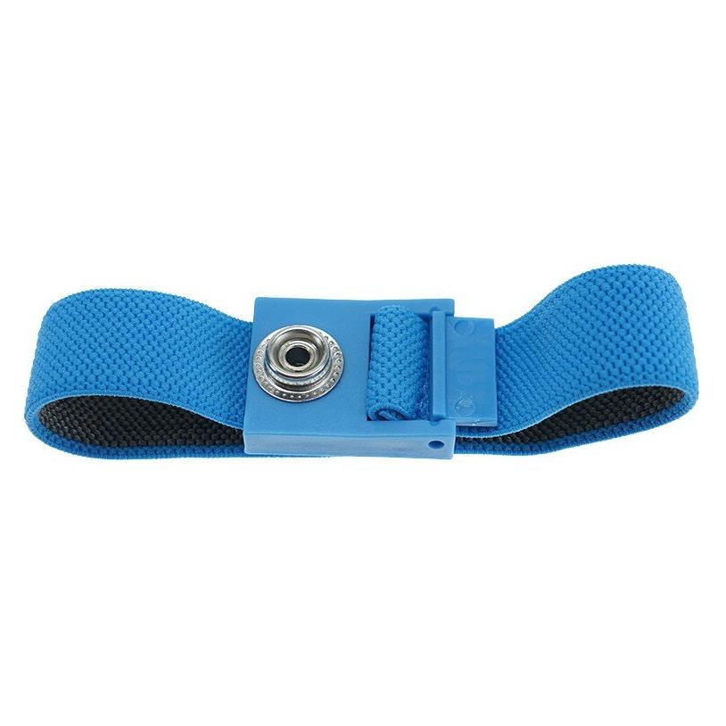 Top Swede ESD-Armband Stoff, 10 mm DK Druckknopf, hellblau (Statikschutz) (SG-AB-10DK-HB-220MM)