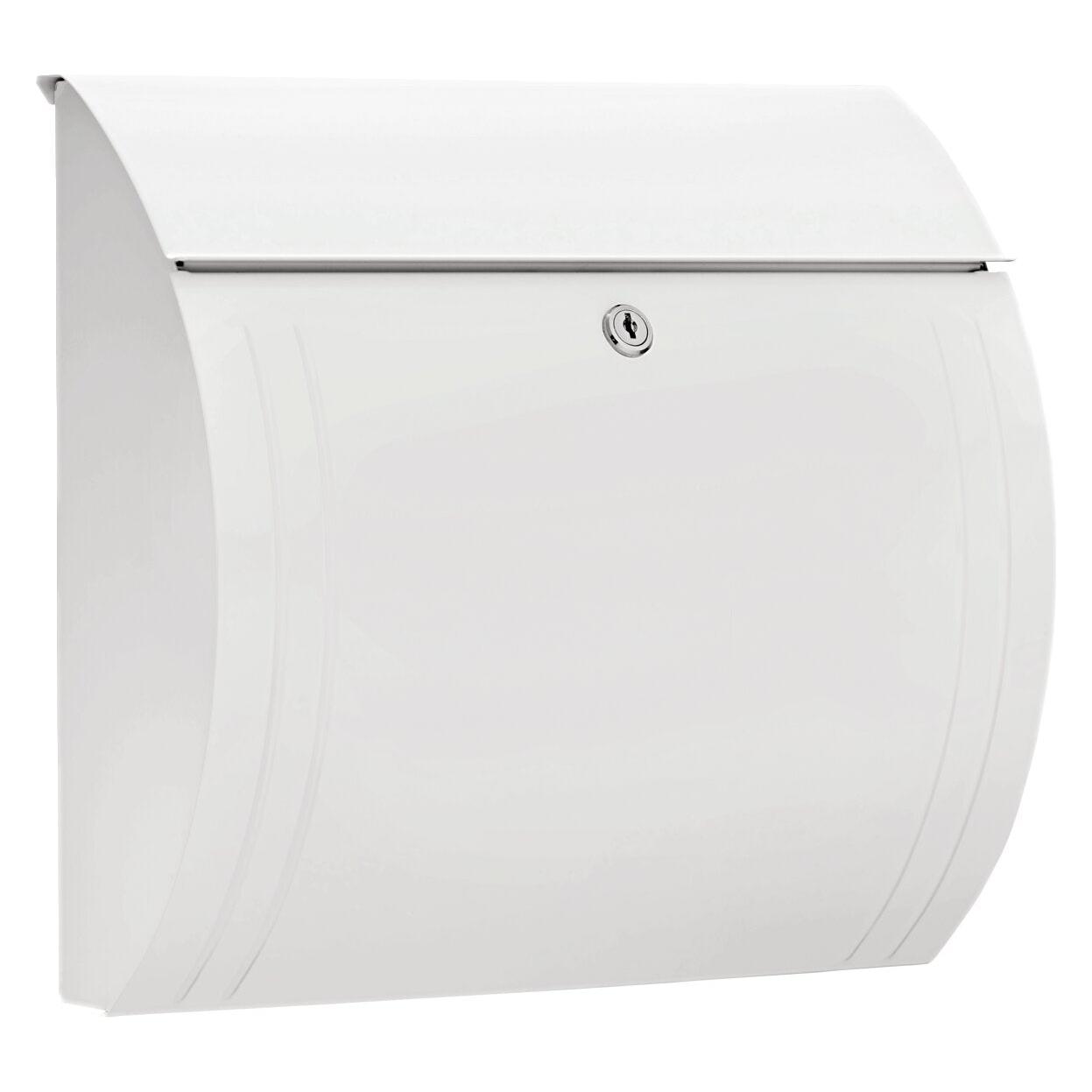 Burg Wächter MODENA 857 W Briefkasten Stahlblech Weiss (MODENA 857 W) (12.70 x 36 x 33.50 cm) (MODENA 857 W)