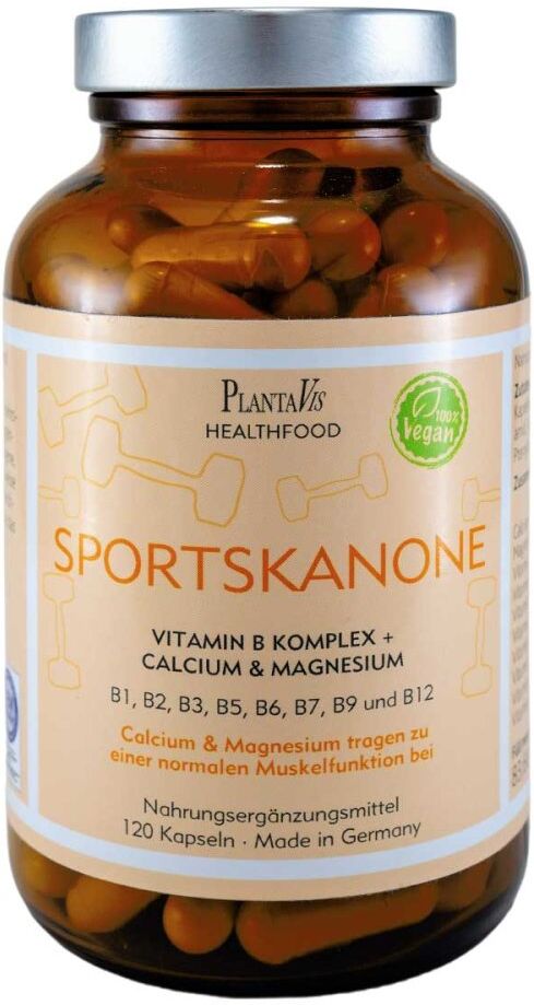 PlantaVis Sportskanone B-Komplex m.Magnesium & Calcium Kapseln 120stk