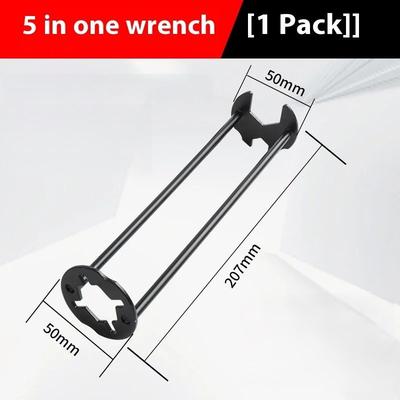 5 in 1 Multifunction Sink Wrench Carbon Steel Faucet & Plumbing Repair Tool 5in1