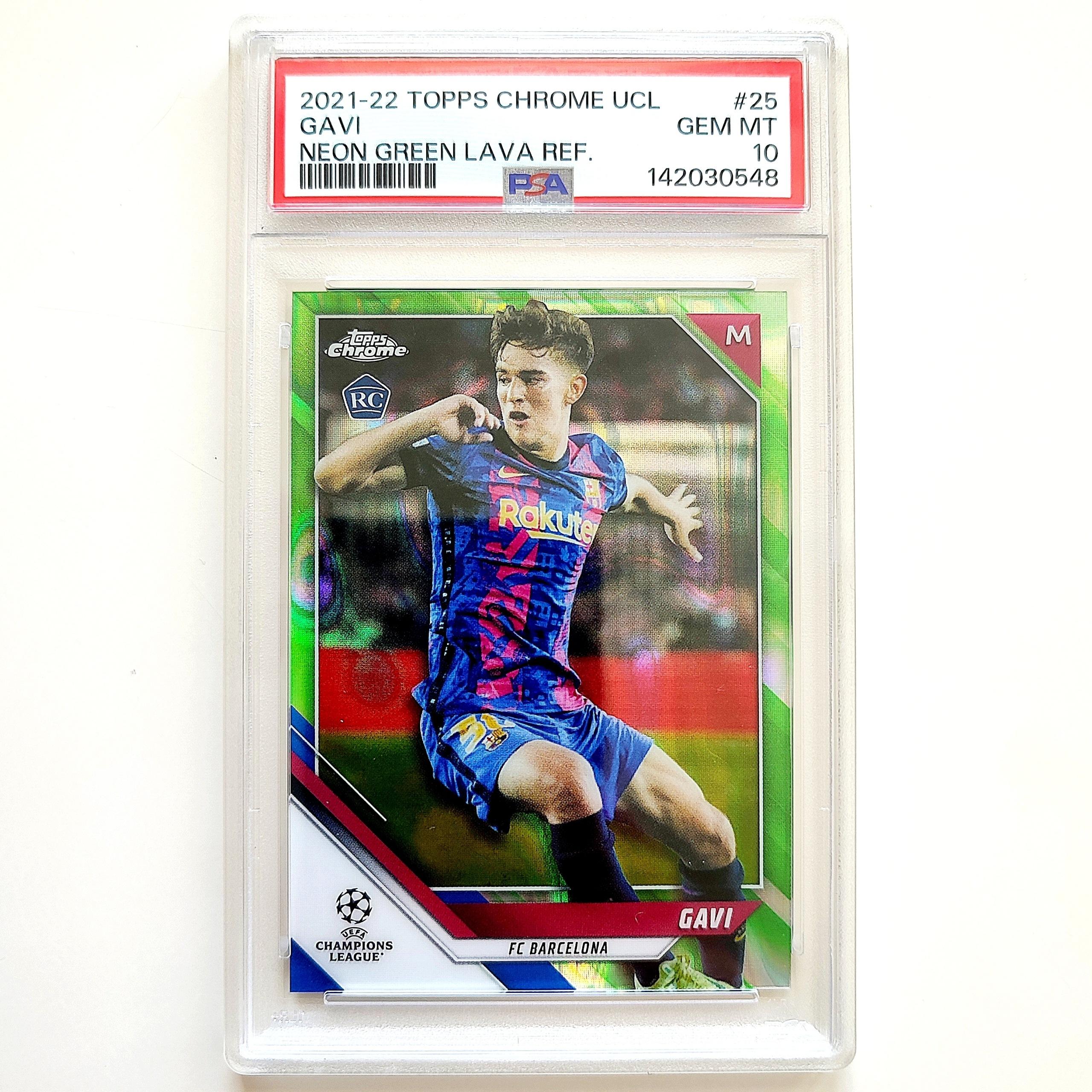Topps Chrome UCL Card - RC Rookie - Gavi - FC Barcelona - PSA 10