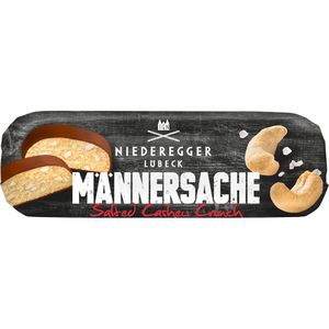 Niederegger Marzipan Männersache Salted Cashew Crunch, Brot, mit Vollmilchschokolade, 125 g