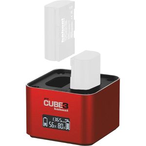 Hähnel ProCube3 Canon Kamera-Akku-Ladegerät, für Canon LP-E6, E6N, E6NH, E6P, E8 & E17, mit 2 Steckplätzen