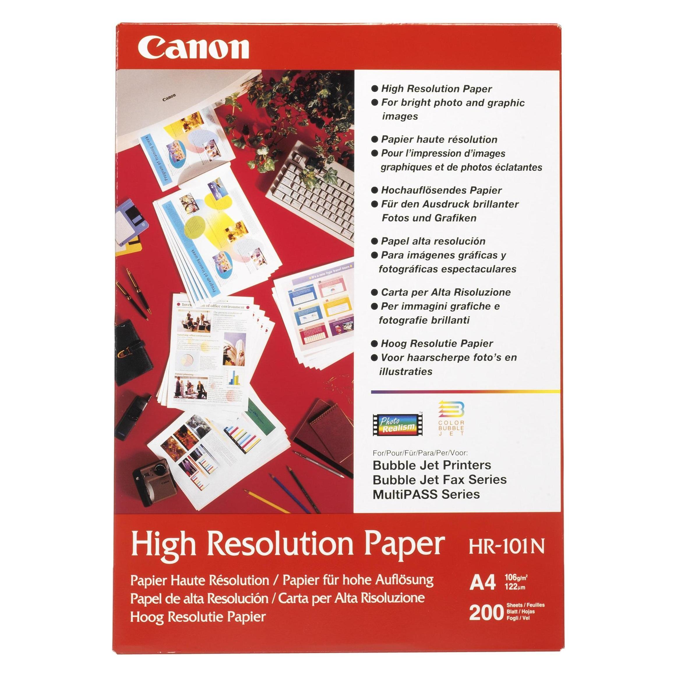 Canon HR-101N, High Resolution Paper, 200 Blatt (106 g/m², A4, 200 Stk.) (1033A001)