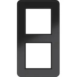 Hager WAD9200GBG Rahmen 2fach, C.8, Glas schwarz glänzend