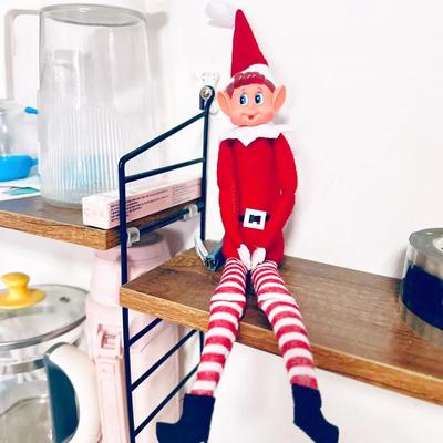 The Handy Homestead Christmas Elf Doll: New Fairy Doll Accessories For Desk Decoration Home Accessories Fairy Statues Cats Winered