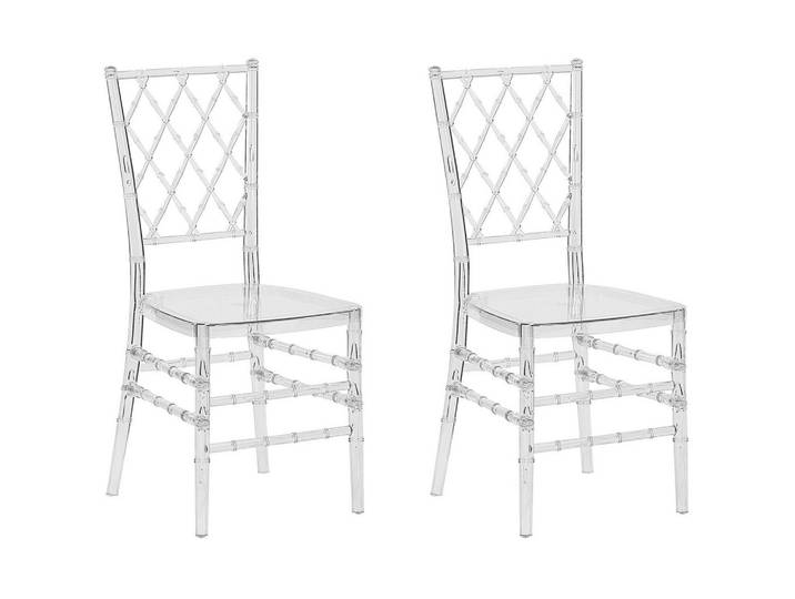 STUHL 2er-Set Kunststoff Transparent Clarion