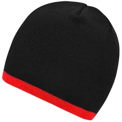 Beanie Kontrast "MB7584" - black/red