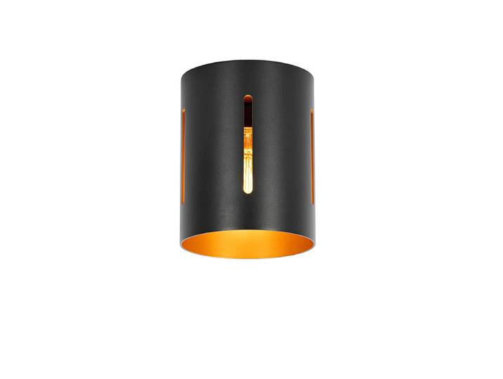 Plafonnier design noir avec intérieur doré - Yana