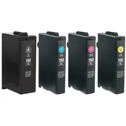 kompatibles Druckerpatronen-Set Lexmark 150XL Schwarz, Cyan, Magenta, Gelb