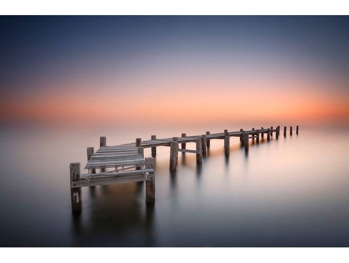 Fototapete PAPERMOON Photo-Art JOSE BEUT, ALTER PIER II , bunt, B:4,5m L:2,8m, Vlies, Tapeten, Fototapete