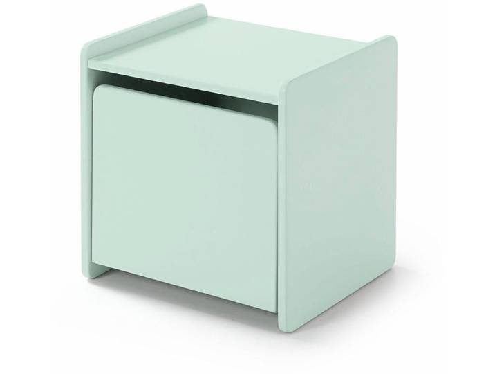 Nachtkonsole VIPACK Kiddy, mit 1 Drehtür, dahinter ein großes Fach , grün (mintgrün), B:40cm H:40cm T:36cm, MDF, Sideboards, Nachtkonsole, MDF-Oberfläche
