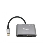 Equip Adapter 5in1 USB-C->HDMI VGA/USB3.0 PD AUX 4K60Hz 0.15 Digital/Daten Digital/Display/Video (133483)