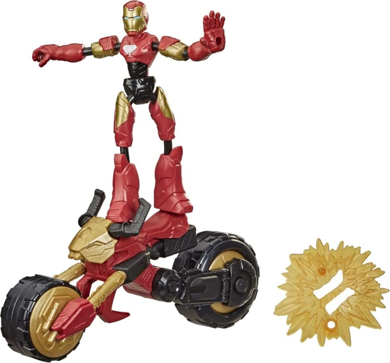 Hasbro Avengers Iron Man op motorfiets figuur