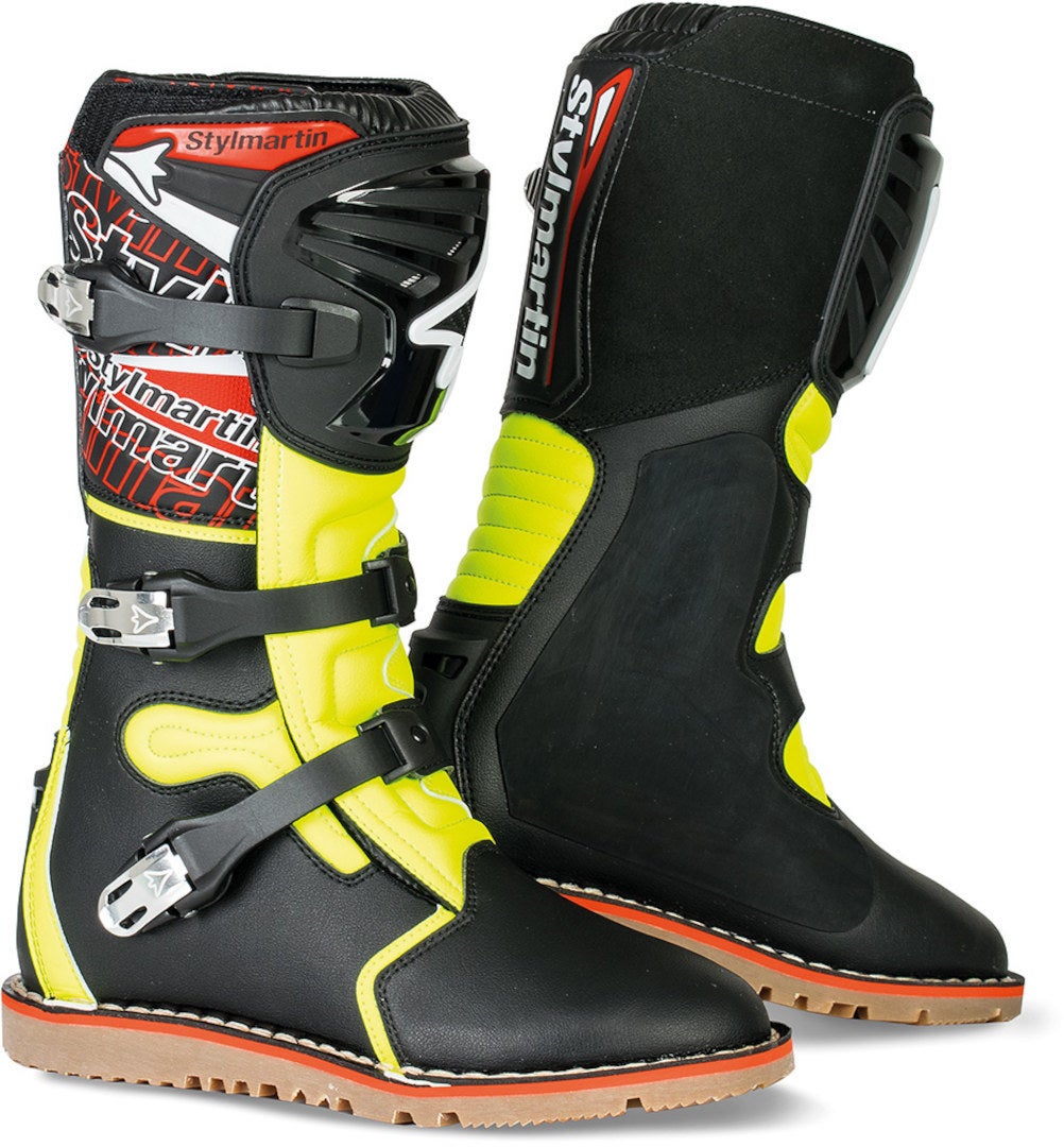 Stylmartin Impact Pro wasserdichte Motocross Stiefel IMPACT-PRO-BLACKYELLOW-FLOW-44