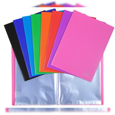 Exacompta 8820E 20x Sichtmappe aus PP 500µ mit 20 glatten Hüllen, transparent, für Format DIN A4 - Farben sortiert