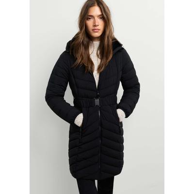 Wintermantel PEPE JEANS "Wintermantel SANNY LONG", Damen, Gr. M, schwarz, 100% Polyester, Mäntel Wintermantel