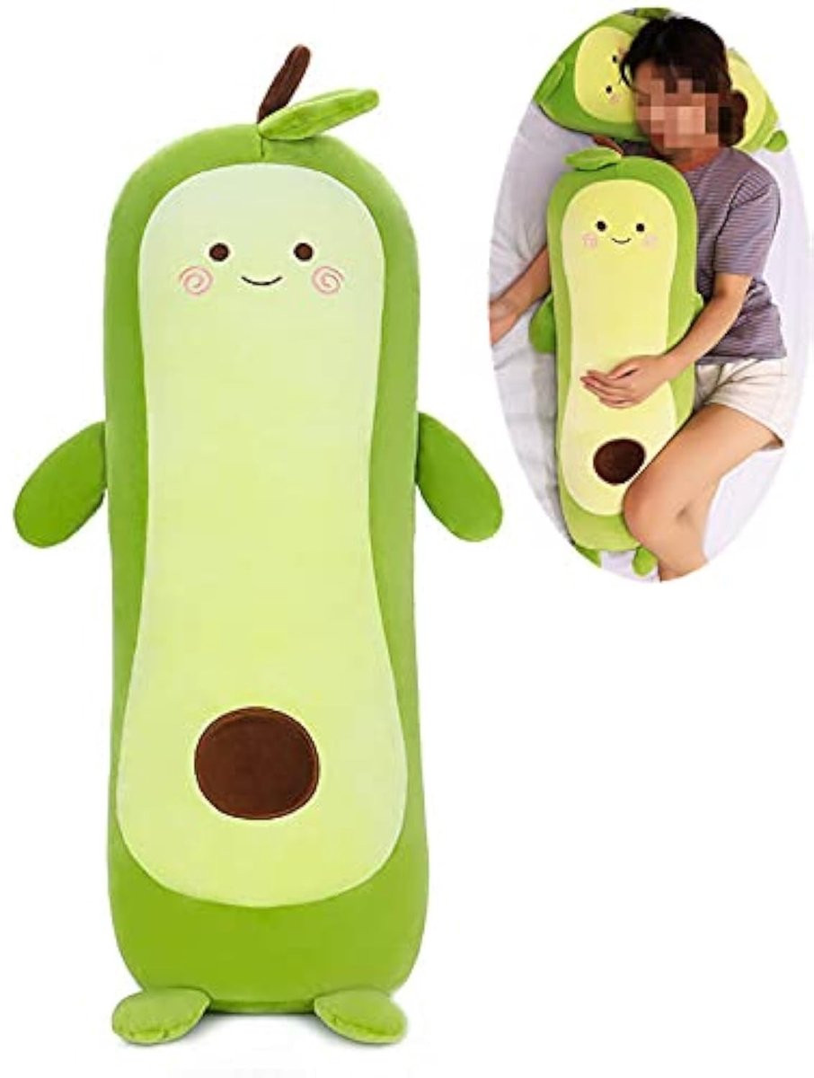 Omgoods Avocado Pluche Speelgoed Kussen - 90 cm Lang - Superzacht
